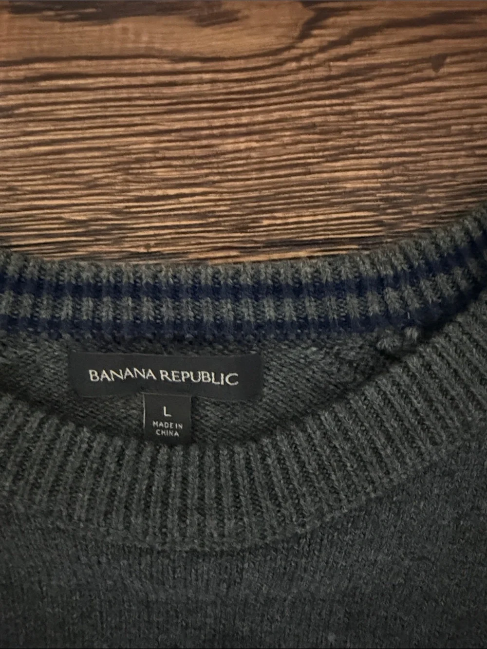 Banana Republic Gray Crewneck Sweater with Navy '78' Graphic